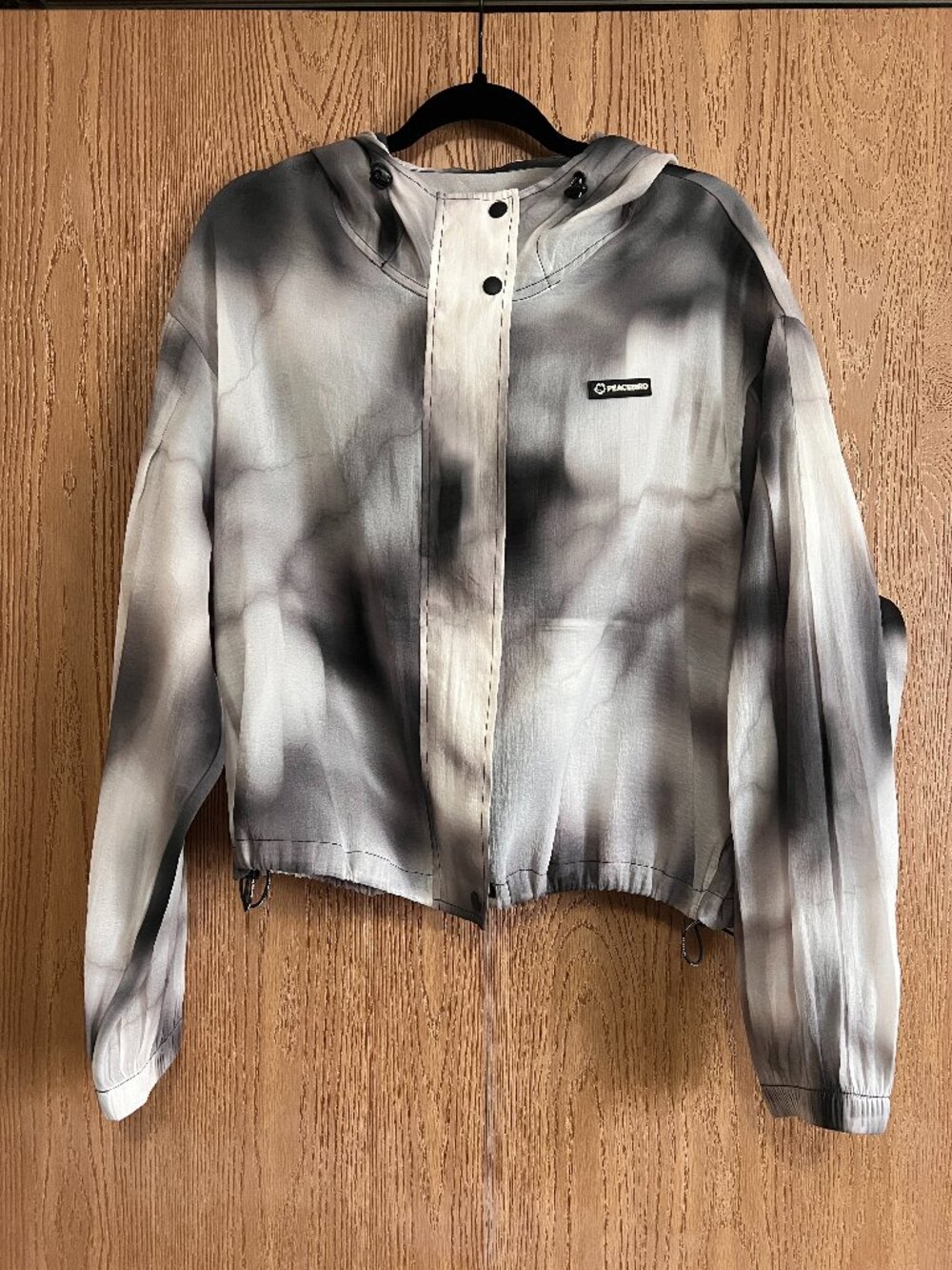 Peacebird Street Tie Dye Effect Hooded Windbreaker Jacket Size M